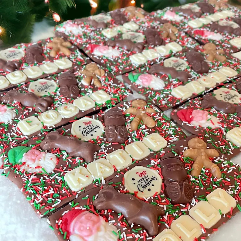 Personalised Merry Christmas chocolate bar