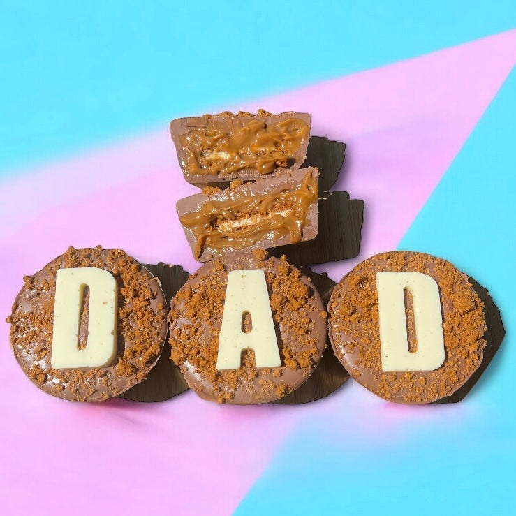 Set of 3 Dad chocolate cups stuffed with choice of filling