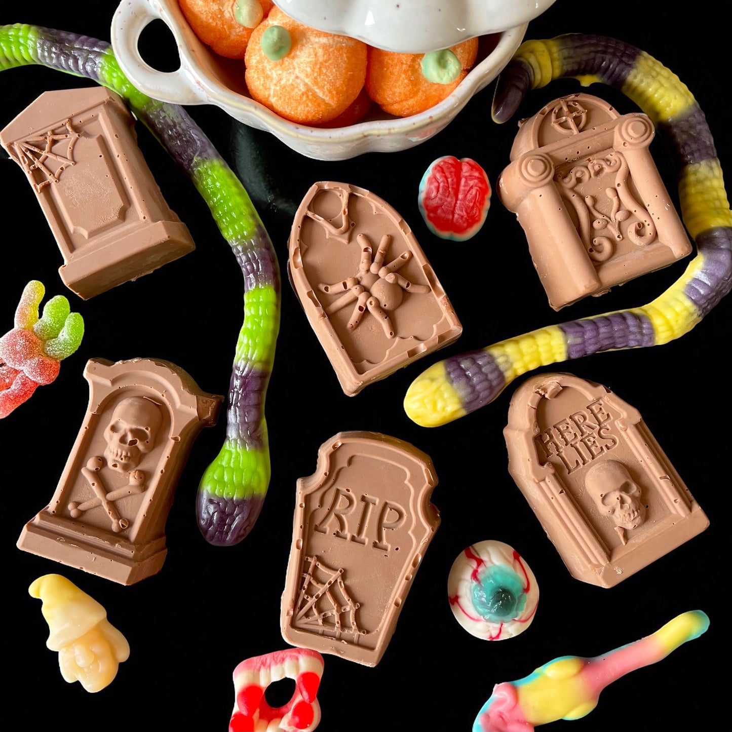 Halloween stuffed chocolate gravestone