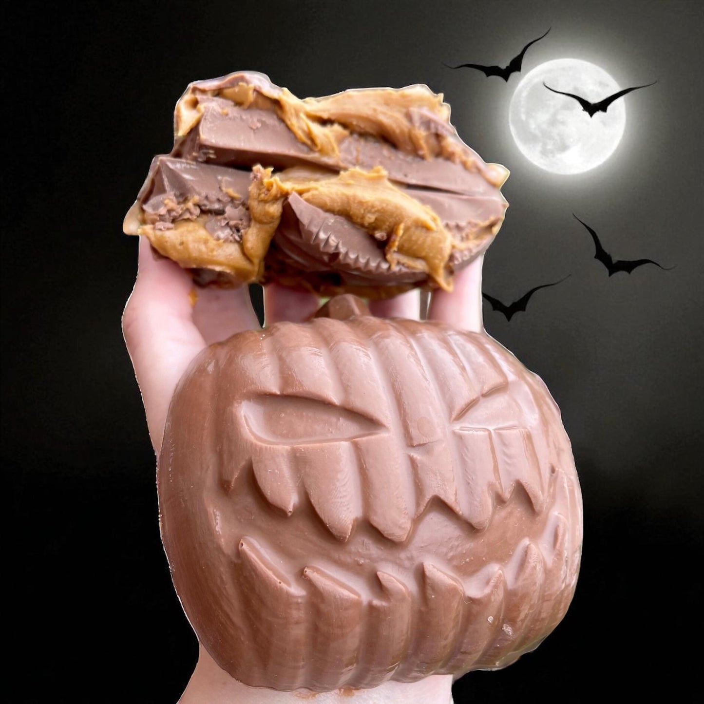 Stuffed Halloween chocolate pumpkin