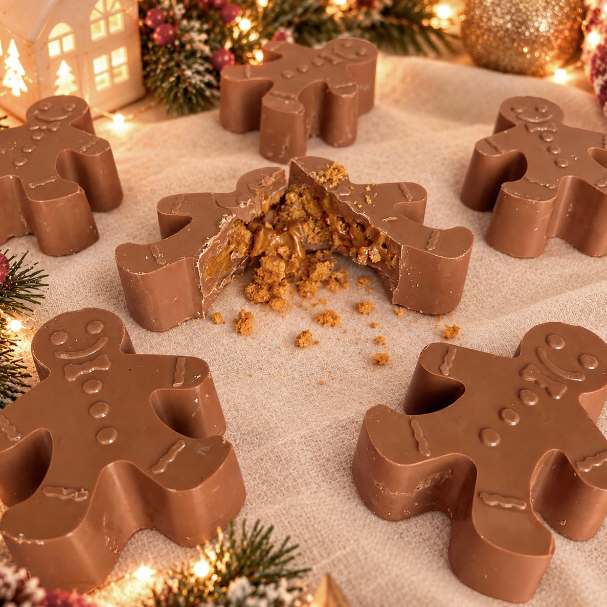 Stuffed chocolate gingerbread man