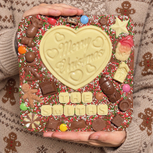 XL Merry Christmas chocolate slab