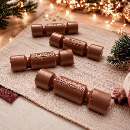 Chocolate Christmas crackers pack of 4