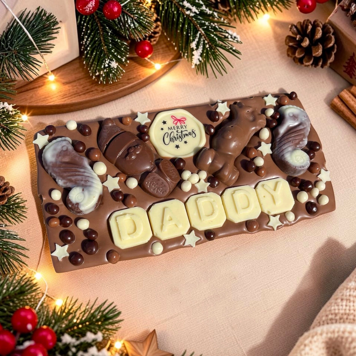 Personalised Merry Christmas chocolate bar