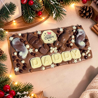 Personalised Merry Christmas chocolate bar