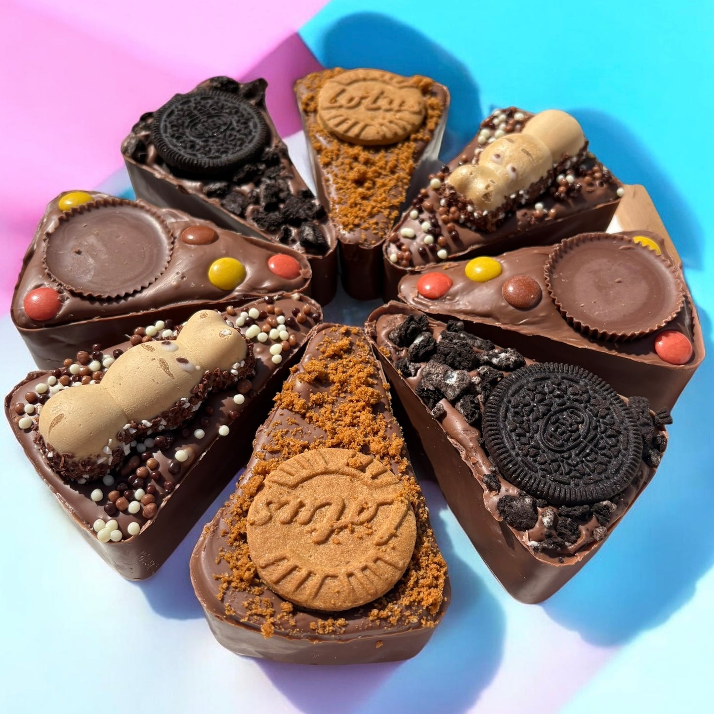 Stuffed Belgian Chocolate 'Pizza' Slices- Choice Of Toppings!