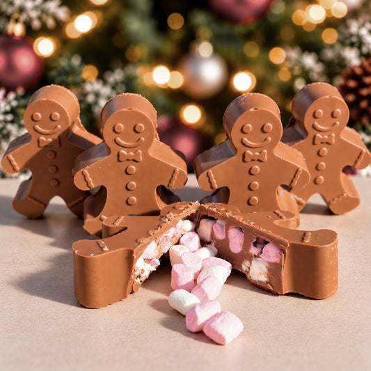 Gingerbread man hot chocolate bomb