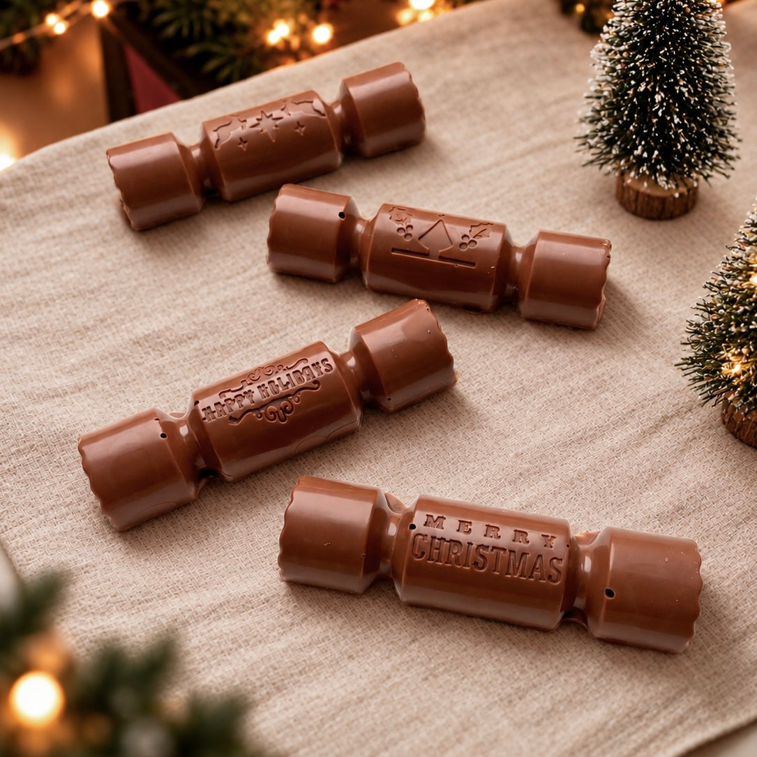 Chocolate Christmas crackers pack of 4