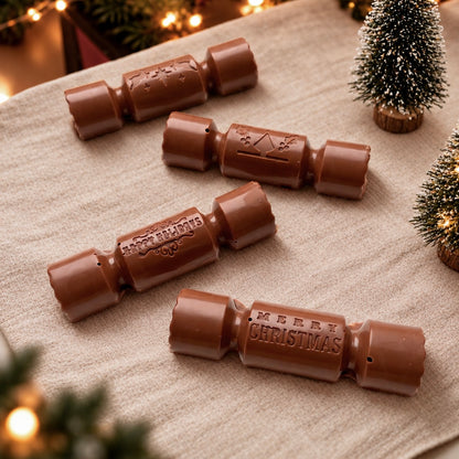 Chocolate Christmas crackers pack of 4