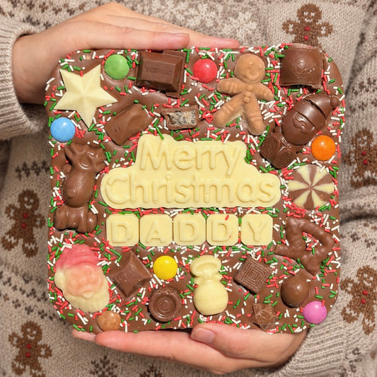 Merry Christmas large chocolate slab