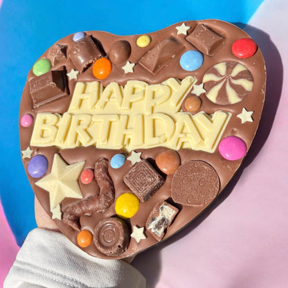 Happy Birthday Belgian chocolate heart