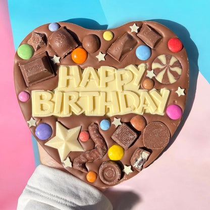 Happy Birthday Belgian chocolate heart