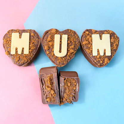 Set of 3 stuffed Mum hearts