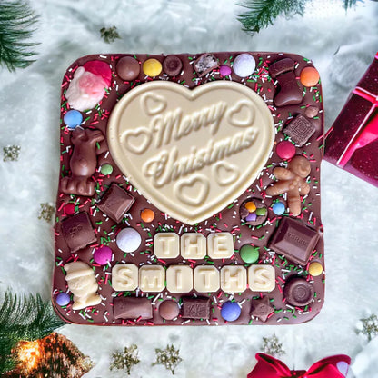 XL Merry Christmas chocolate slab