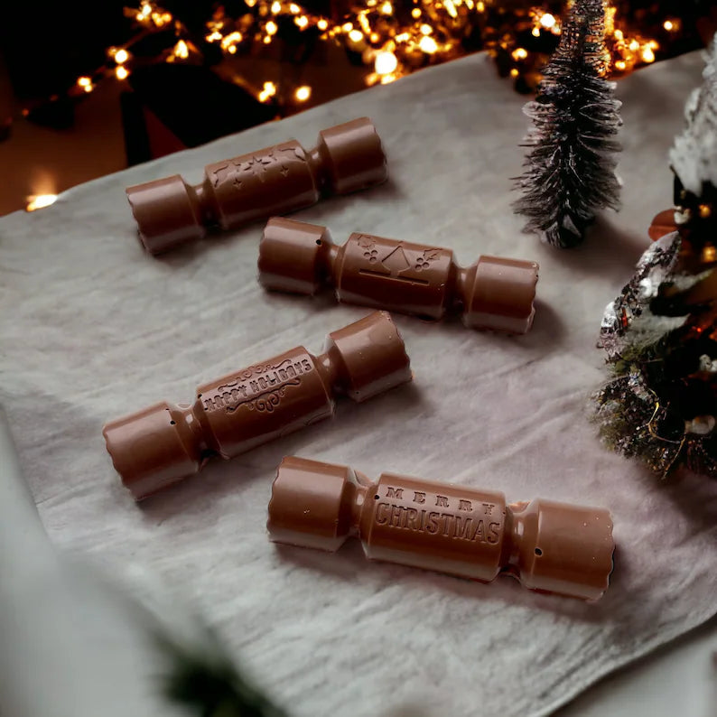 Chocolate Christmas crackers pack of 4