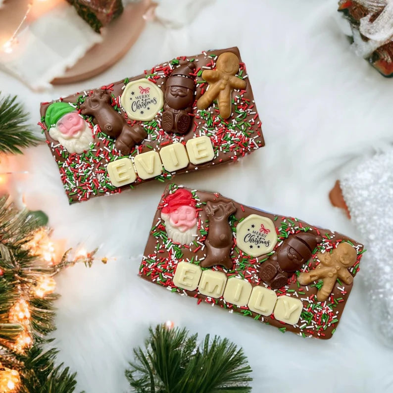 Personalised Merry Christmas chocolate bar