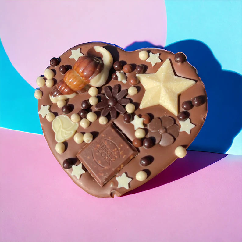 Premium toppings Belgian chocolate heart