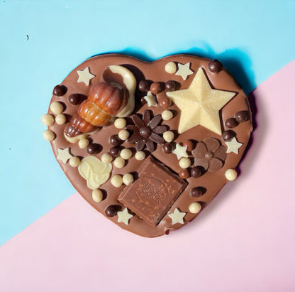 Premium toppings Belgian chocolate heart