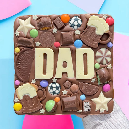 Dad Belgian chocolate slab- choice of toppings!