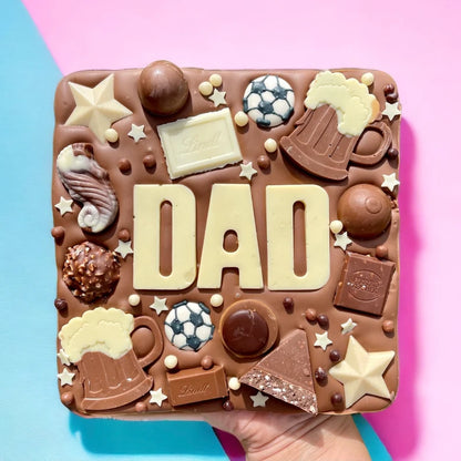 Dad Belgian chocolate slab- choice of toppings!