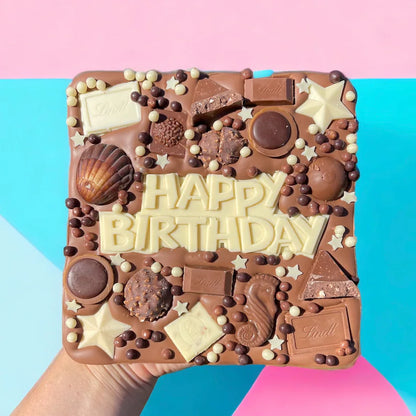 Happy Birthday chocolate slab- choice of toppings!