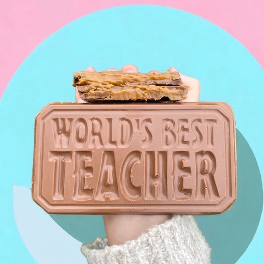 Worlds best teacher stuffed chocolate bar