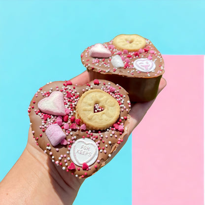 Jammie Dodger stuffed Belgian chocolate heart