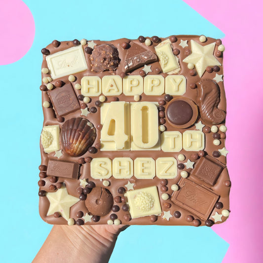 Birthday message Belgian chocolate slab