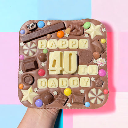 Birthday message Belgian chocolate slab