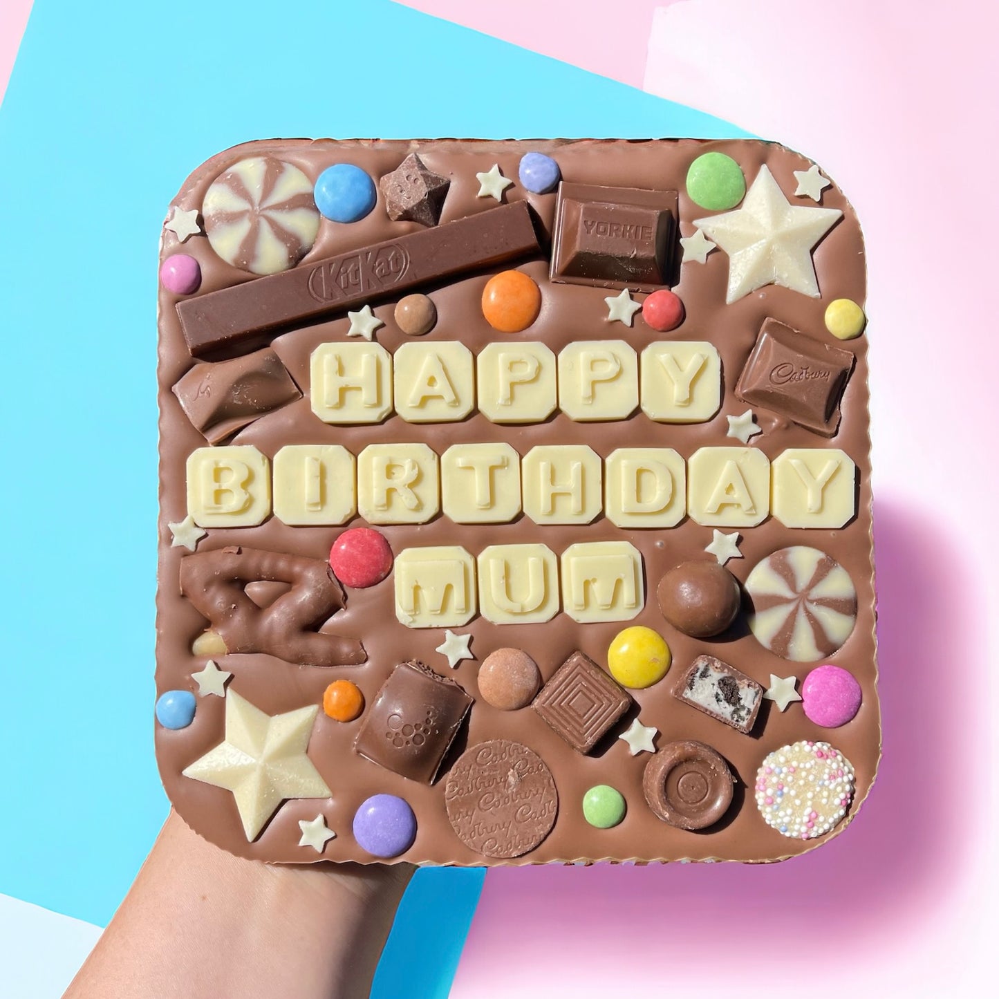 Birthday message Belgian chocolate slab