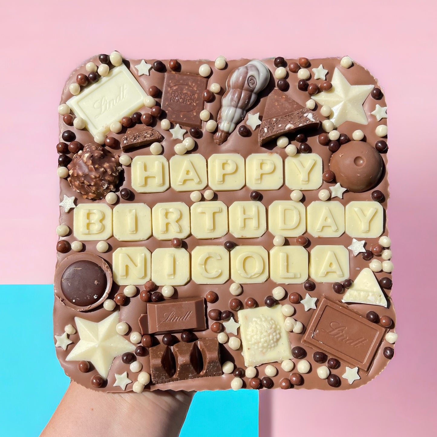 Birthday message Belgian chocolate slab