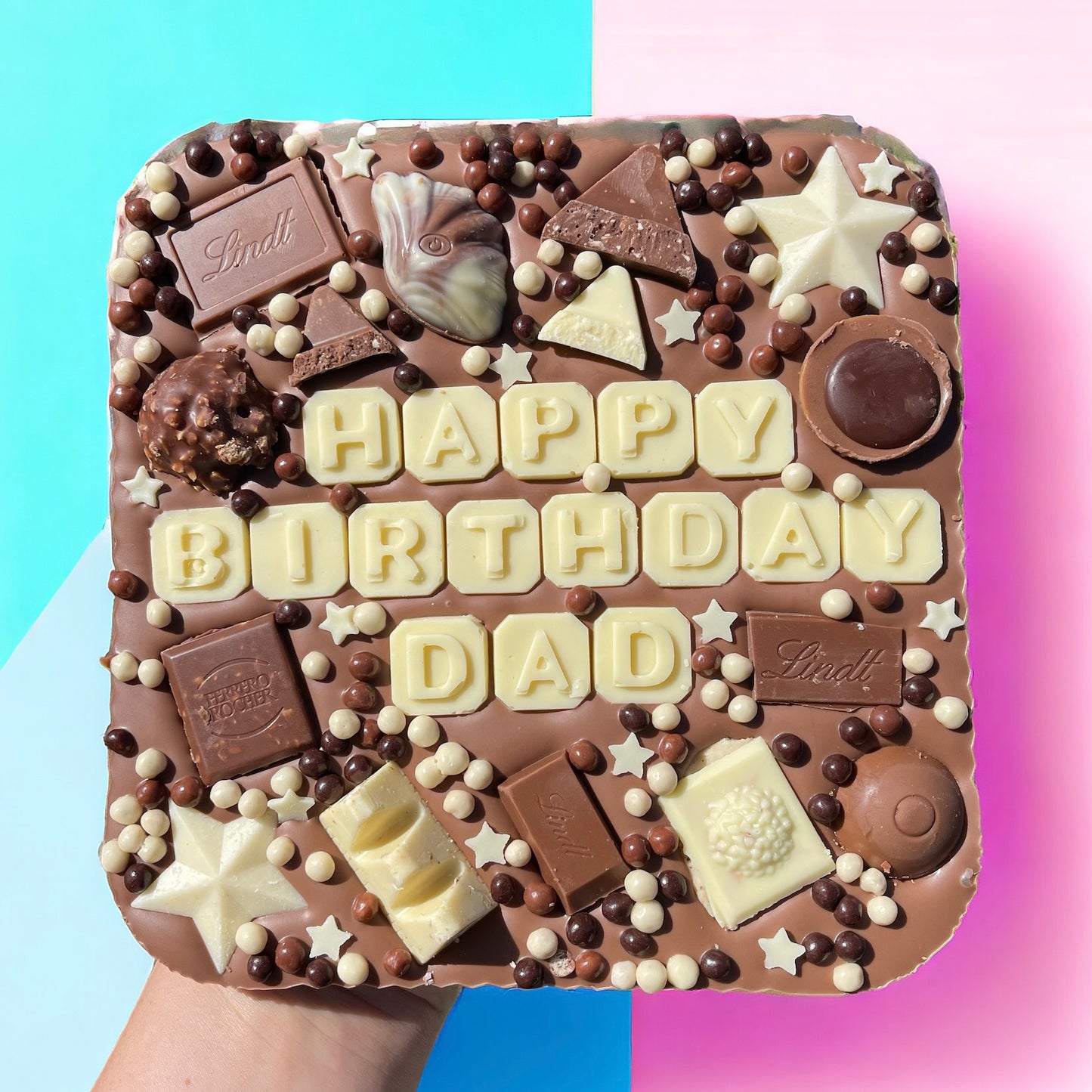 Birthday message Belgian chocolate slab