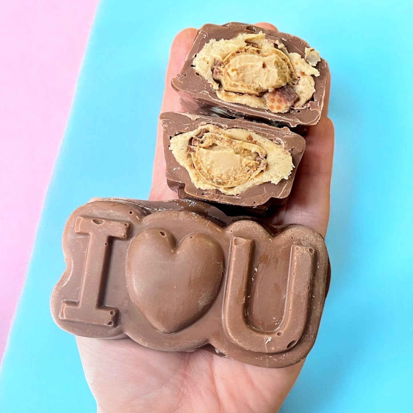 I love you stuffed chocolate bar- choice of toppings!