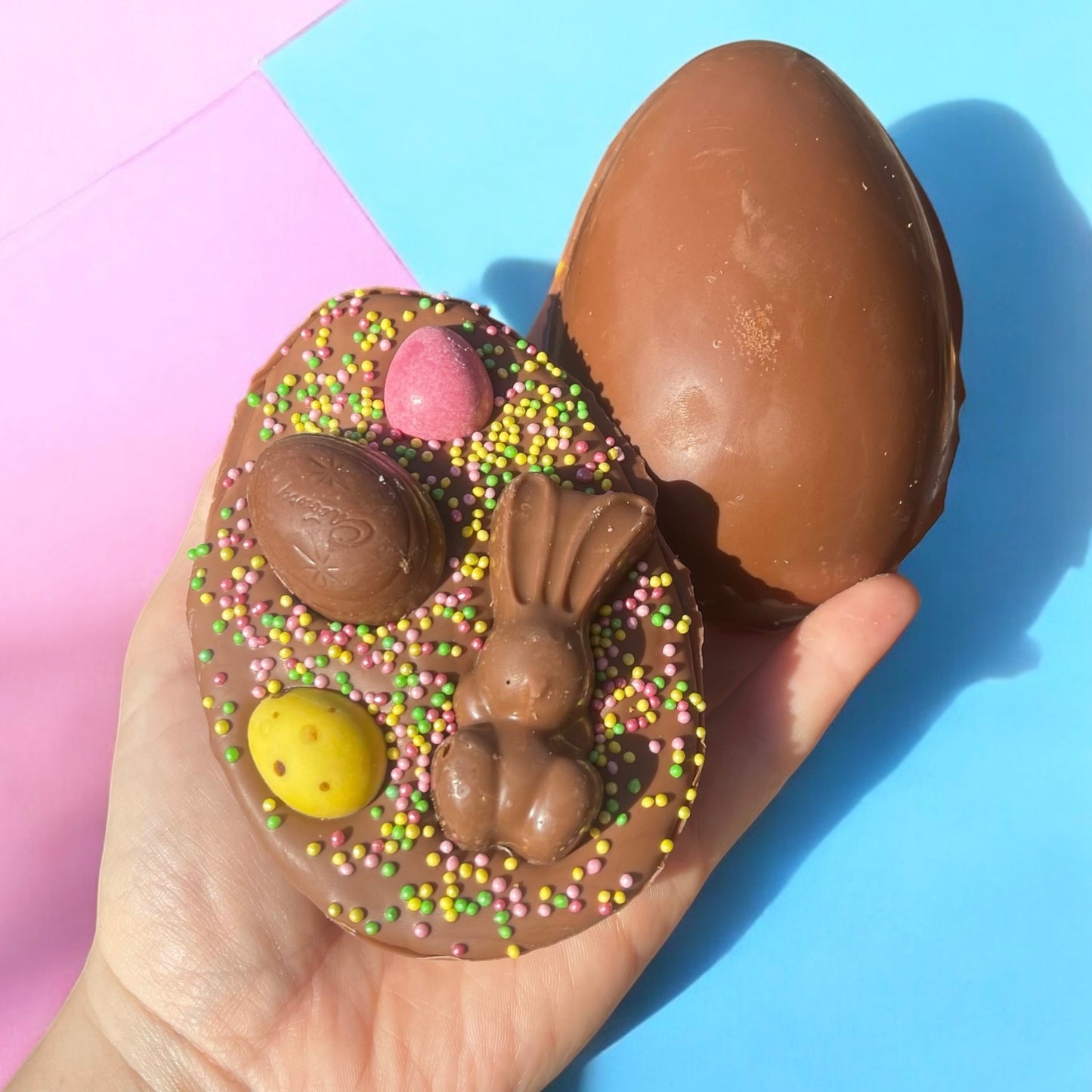 Stuffed chocolate half Easter egg- choice of flavours!