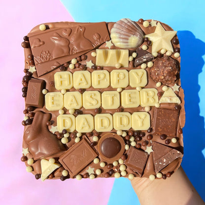 Happy Easter personalised chocolate slab- choice of toppings!