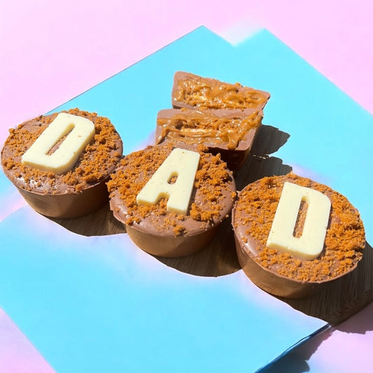 Set of 3 Dad chocolate cups stuffed with choice of filling
