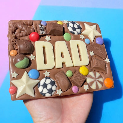 Dad Belgian chocolate slab- choice of toppings!
