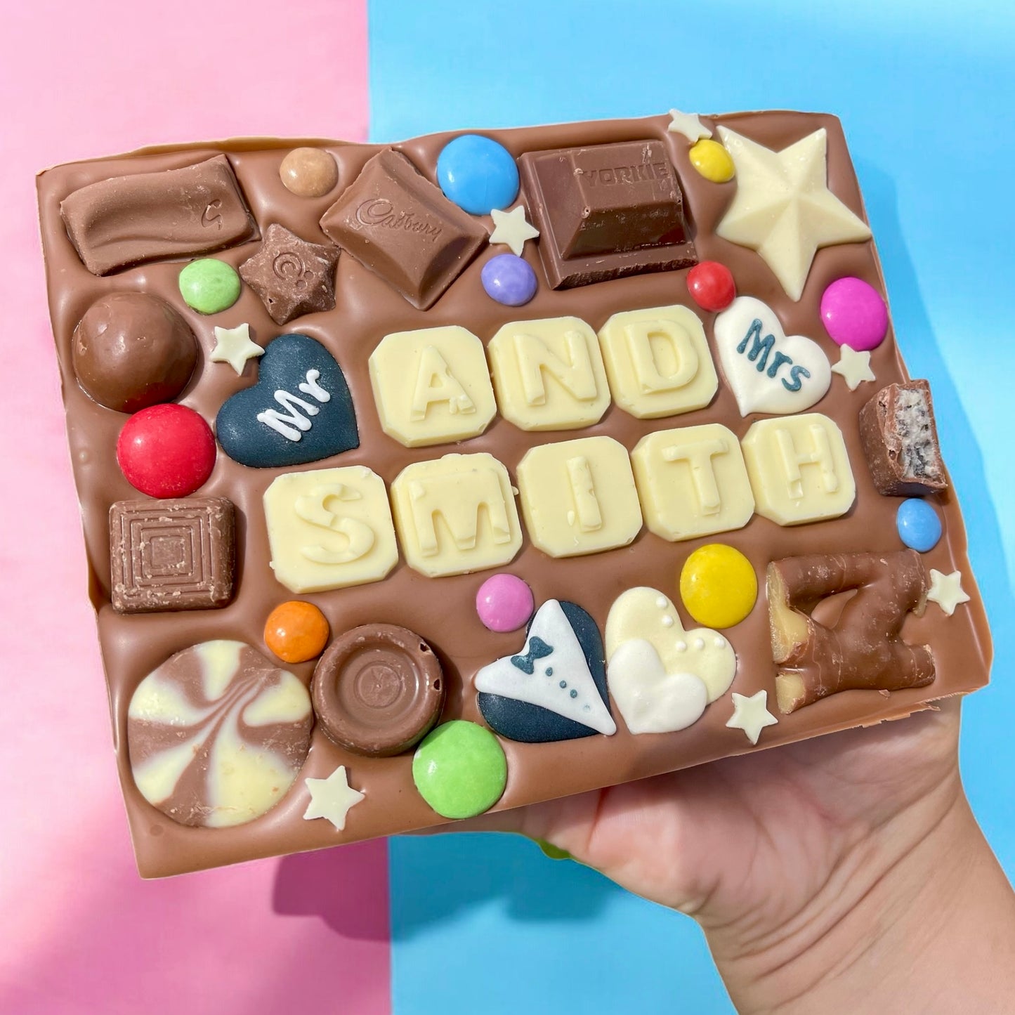 Mr & Mrs Chocolate Slab- choice of toppings!