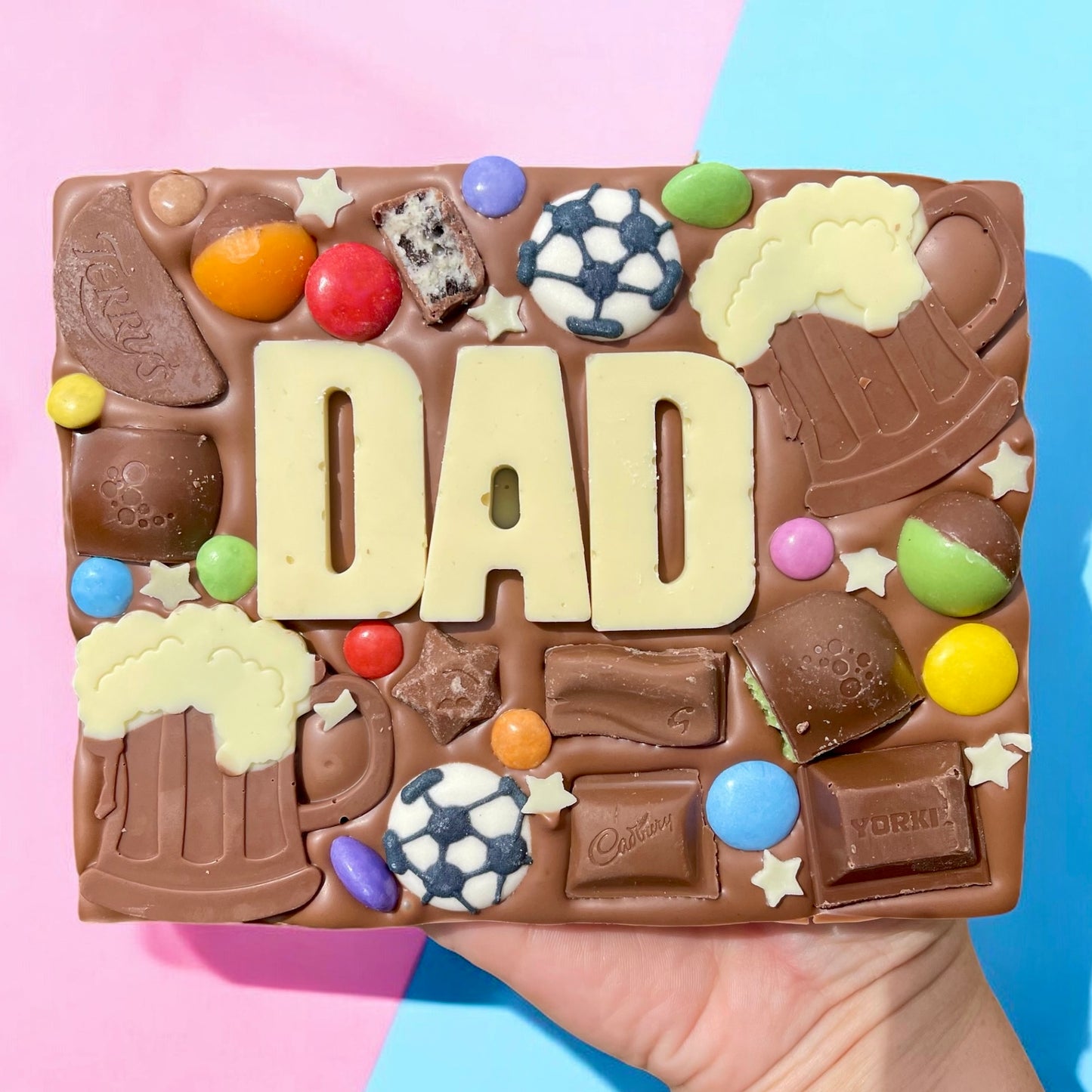 Dad Belgian chocolate slab- choice of toppings!