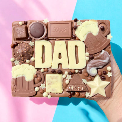 Dad Belgian chocolate slab- choice of toppings!