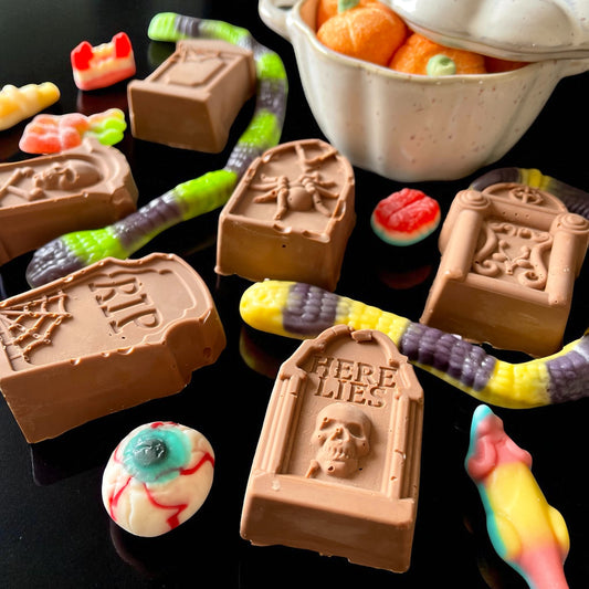 Halloween stuffed chocolate gravestone