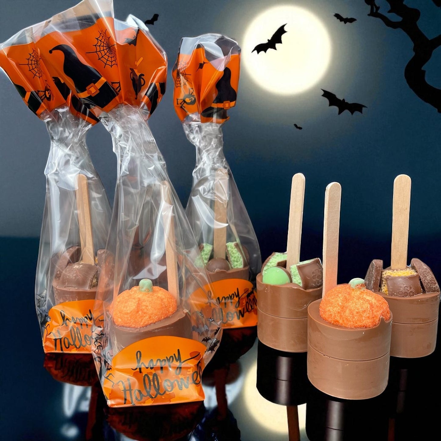 Halloween hot chocolate stirrer