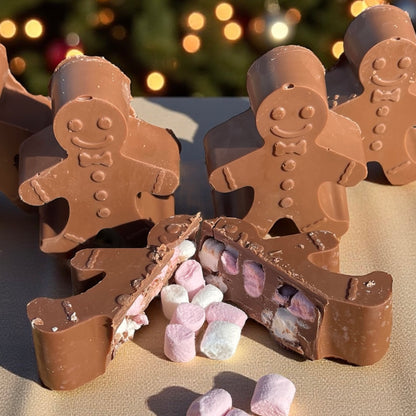 Gingerbread man hot chocolate bomb