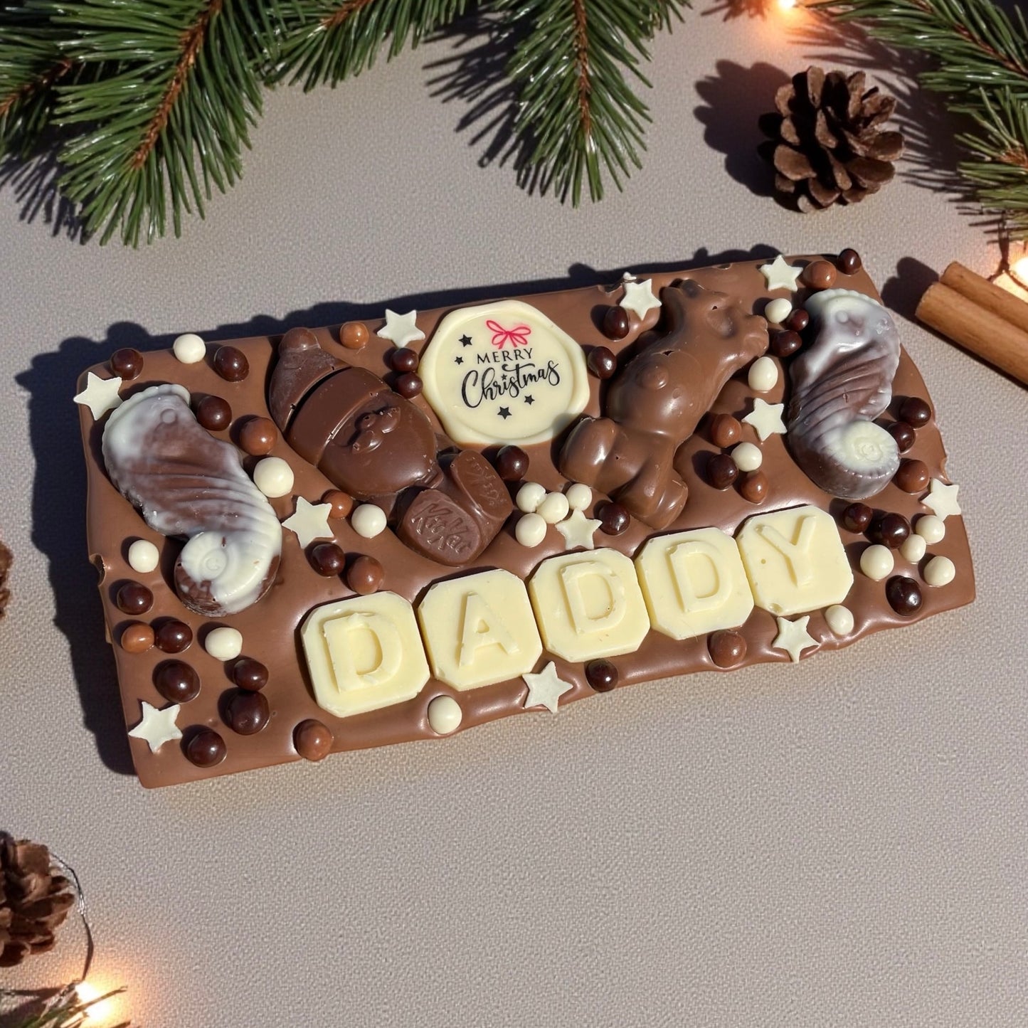Personalised Merry Christmas chocolate bar