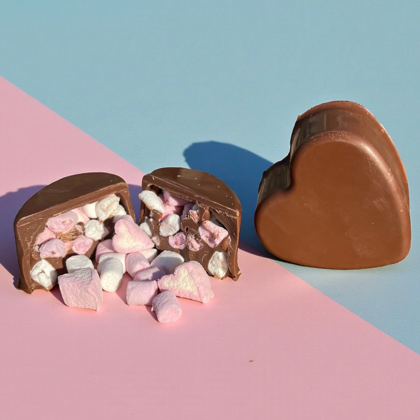 Belgian chocolate heart hot chocolate bomb