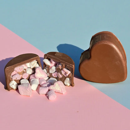 Belgian chocolate heart hot chocolate bomb