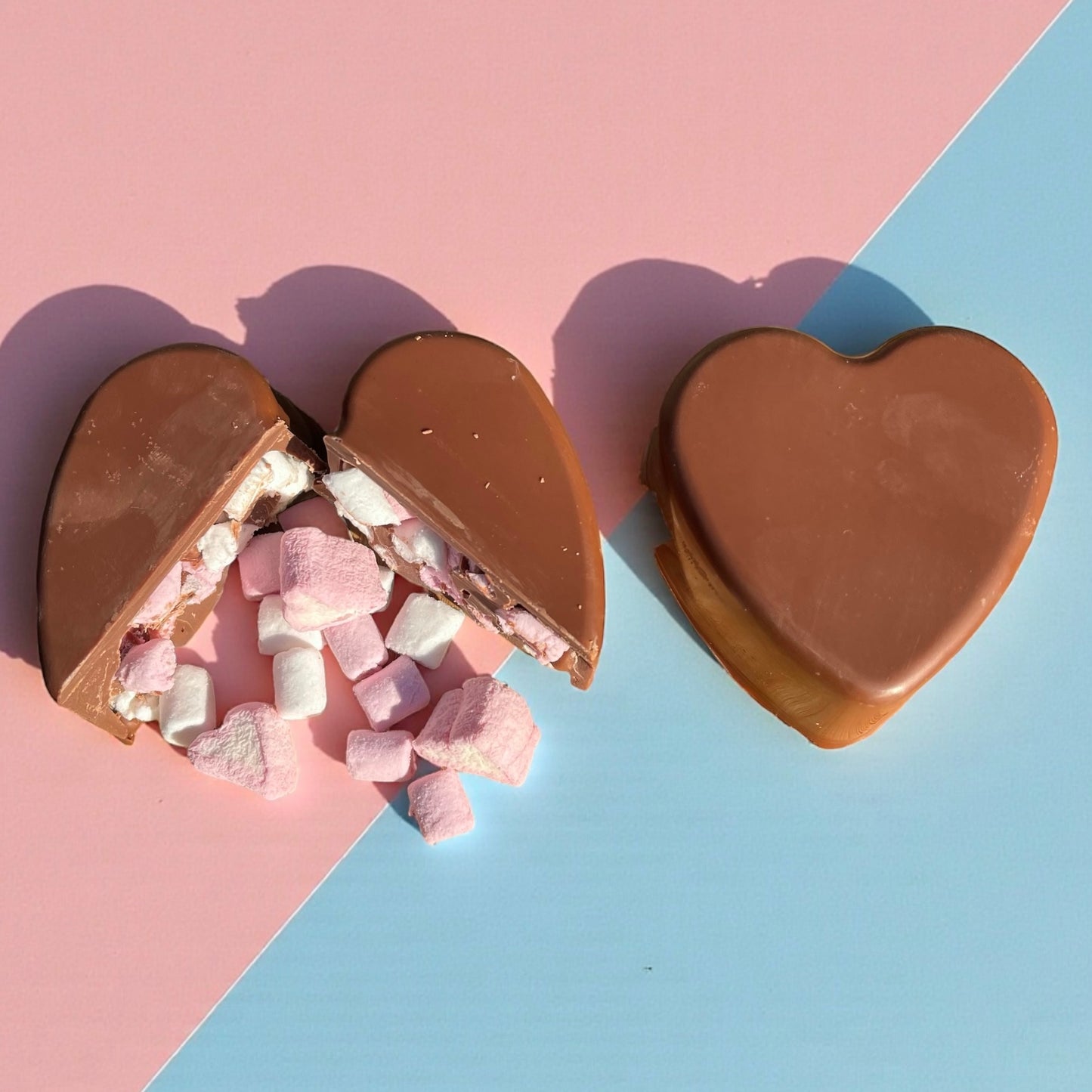 Belgian chocolate heart hot chocolate bomb