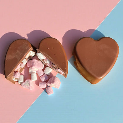 Belgian chocolate heart hot chocolate bomb