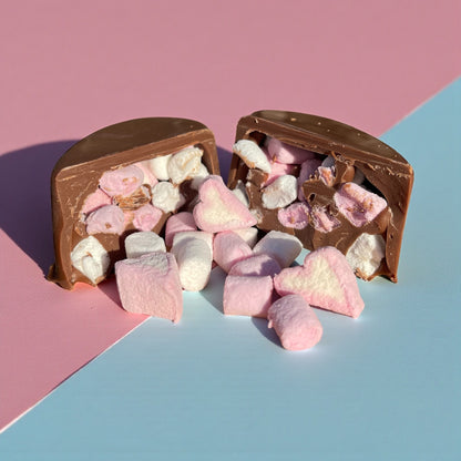 Belgian chocolate heart hot chocolate bomb