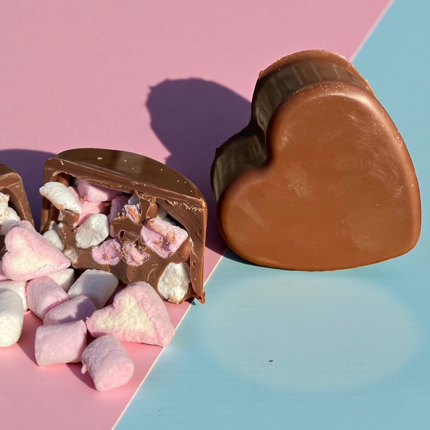 Belgian chocolate heart hot chocolate bomb